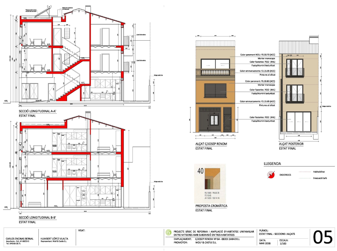 Ampliació i subdivisió d’habitatge unifamiliar en edifici plurifamiliar de tres apartaments per CEB Arquitectes